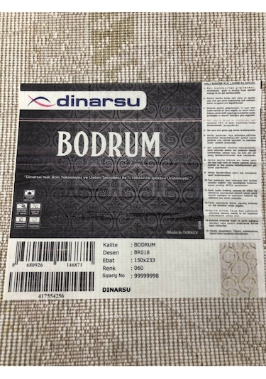 Dinarsu Halı Bodrum Br 018 Pudra Sarı 150X233 Renkli 4 M2 Halı !