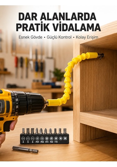 12 Parça Akrobat Bits Seti Çok Amaçlı Vidalama Dayanıklı Çelik Yeni Nesil