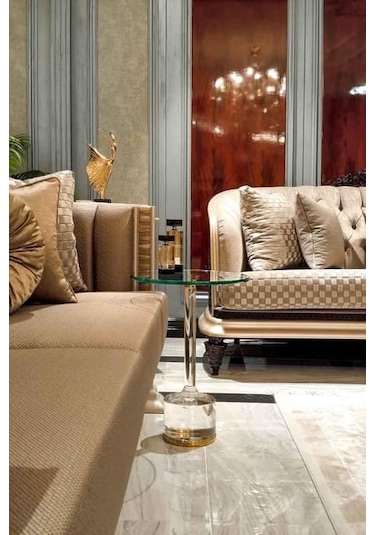 Dulda Akrilik Firuz Sehpa Şeffaf