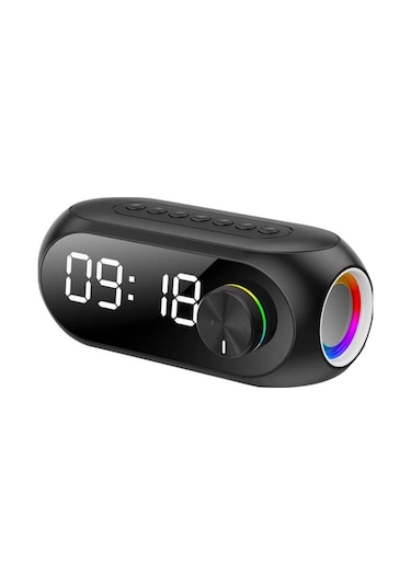 Alfalink Bg-s8 Bluetooth Speaker Hd Led Alarm Clock Tf Card Fm Radiotaşınabilir Speaker