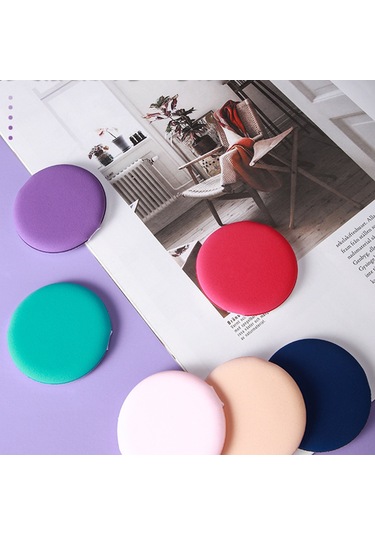 Samdoo 12 Adet Mor Makyaj Spons Seti - İki Kullanıma Uygun Kuru/ıslak - Nemli Malzeme - Hassas Cilt Dostu - Ev & Seyahat İçin