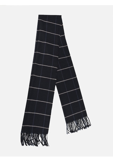 Colins Kareli Lacivert Erkek Atkı Lacivert