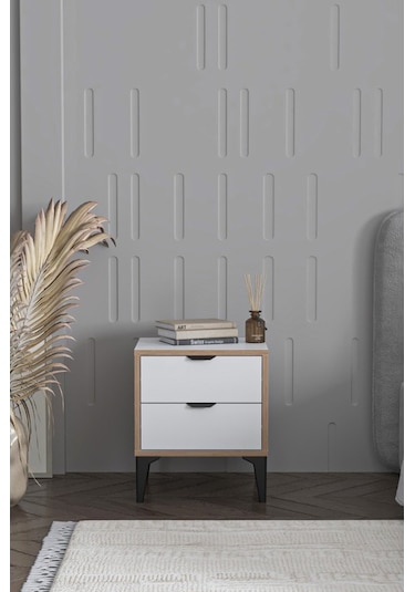 Arden 2 Çekmeceli Komodin Beyaz