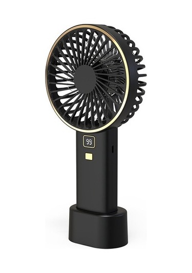 Yeni Usb Dijital Ekran Fanı El Masaüstü Taşınabilir Elektrikli Fan Şarj El Mini Elektrikli Fan Elektrikli 7486 Sarı - Siyah