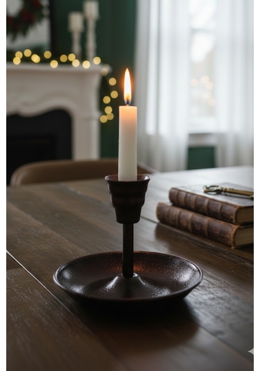 Metal Vintage Mumluk & El Şamdanı Acı Kahve Turna2623-6 Diğer