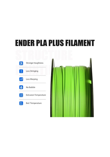 Creality Ender Pla+ Filament Elma Yeşili 1.75mm 1kg - Urhanshop Yetkili Satış
