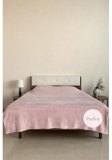 Welsoft Çift Kişilik Battaniye 200x220 Cm Pudra Pudra
