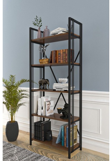 Wood House Ayaz Kitaplık-ceviz