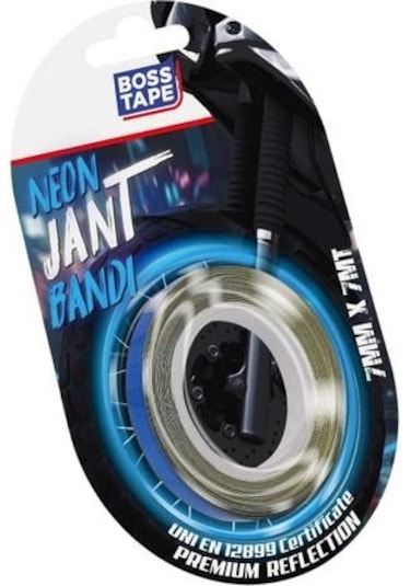 Boss Tape Beyaz Neon Jant Bandı En:7mm Boy:7mt
