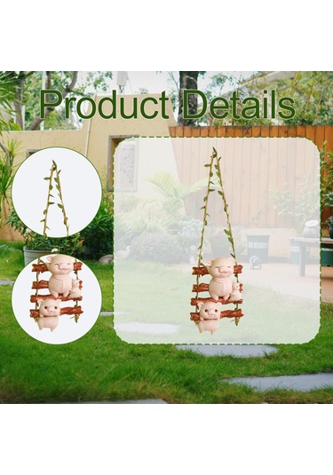 Suntek Asılı Halatlı Domuz Heykelciği Bahçe İç Mekan