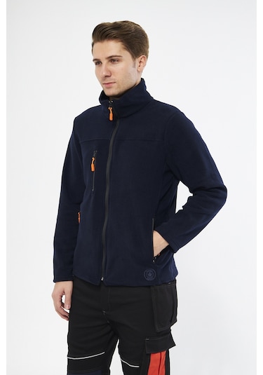 Mervem Lacivert Tam Fermuarlı 3 Cepli Polar Lacivert