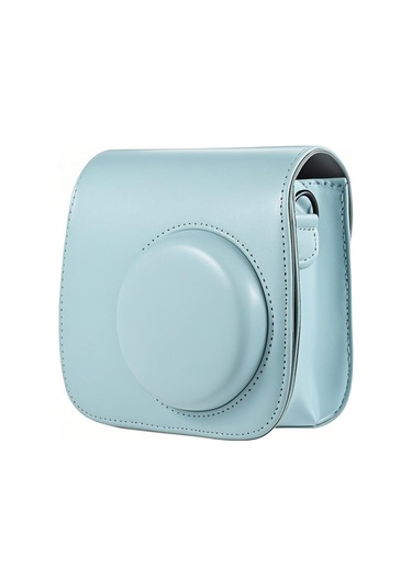 Maiyame Fujifilm Instax Mini 9/8/8+ İçin Şık Pu Fotoğraf Makinesi Kılıfı - Su Geçirmez, Omuz Askılı, Buz Mavisi