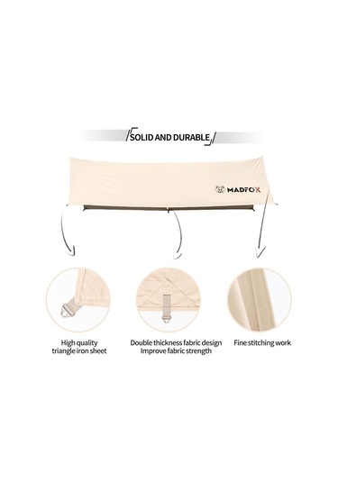 Madfox Oem 4 3 M Güneş Ve Rüzgar Korumalı Tarp Bej