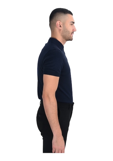 Cengiz İnler Yarım Fermuarlı Merserize Erkek Triko T-shirt 001