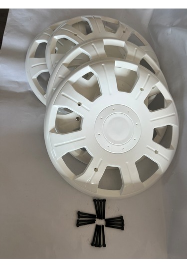 Karsan Peugeot Pejo J9 Premier Beyaz Renk Jant Kapağı Takımı 4 Adet + 16 Adet Vidası İle Beraber