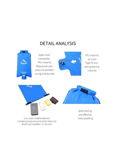 Prestigegoods Kamp Katlanabilir Şişme Hava Yastığı, Widesea Wscm-999, Lacivert, 62x35cm, Dayanıklı Lacivert