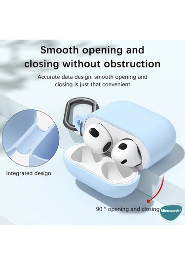 Microsonic Aipods Uyumlu 4 Kılıf Askılı Mat Silikon Pembe