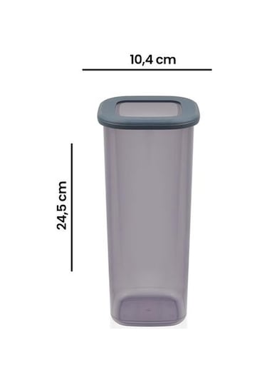 Qlux Colony Kare Saklama Kabı - 1750 Ml Gri