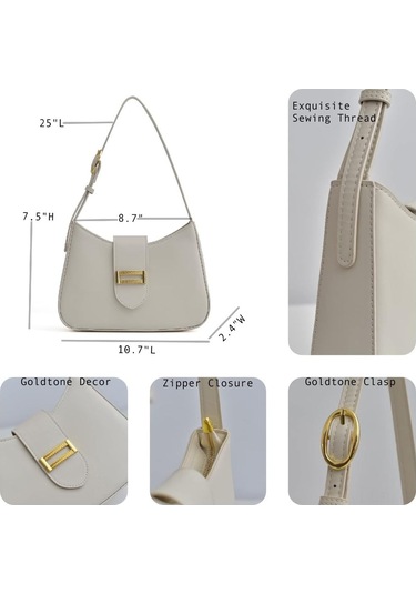 Dofolink Kadınlar İçin Uyumlanabilir Askılı Çanta - Küçük Boyutlu, Alışveriş/iş/seyahat İçin Uygun Beyaz Çok Renkli
