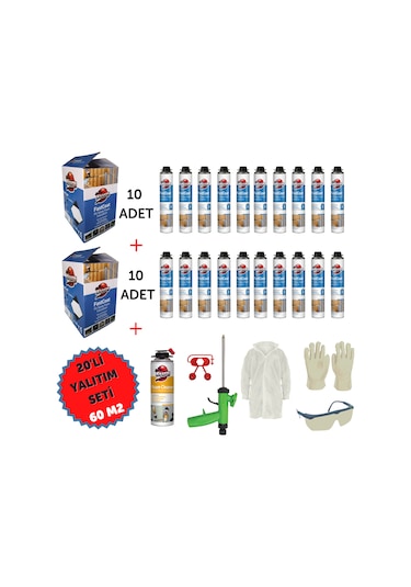 Poliüretan Termal Yalıtım Sprey Köpük 20adetx930gr