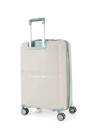 Ççs 5239 Polipropilen Orta Boy Valiz Beyaz-mavi Beyaz - Mavi