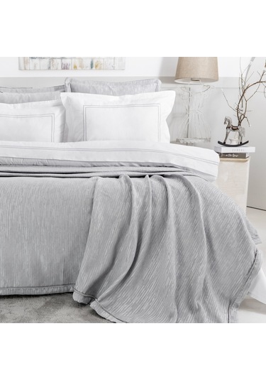 Schafer Home Pavia Şönil Yatak Örtüsü Nevresim Seti 7 Parça-gri Gri