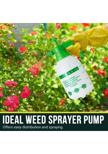 Vkemall Bahçe Bitkileri İçin 2l Baskılı Sprey Botu - Ayarlanabilir Nozzle, Kilitlebilir Tetik Ve Su Akışı Regülatörü İle Dayanıklı Plastik Yapı
