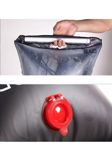 Novahub Outdoor Kampçılık 5 Galon Güneş Isıtmalı Duş Çantası 20 L - Pratik Kamp Ekipmanı Altın