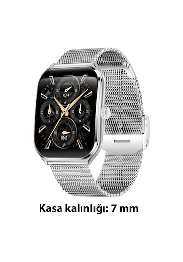 Logia Ultra Thin Edge 48 MM Metal Kordon Akıllı Saat (Distribütör Garantili)