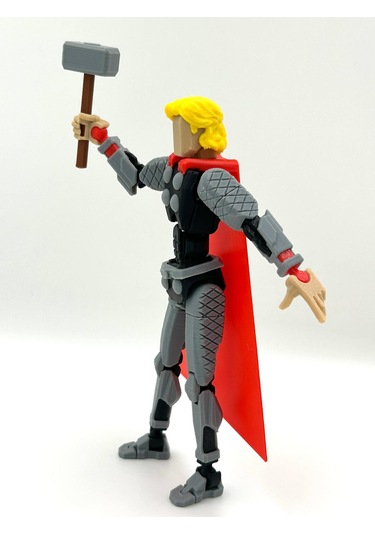 3d Baskı Eklemleri Hareketli Yıldırım Tanrısı Thor Dummy Figürü - 14 Cm Hareketli Aksiyon Figürü