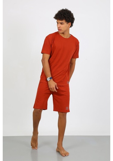Akbeniz Erkek Pamuk Lakost Alt Üst Kaprili Pijama Takım Kremit 6872 Kiremit
