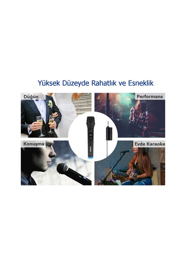 Techtic V-102 Vhf Kablosuz Mikrofon Profosyonel Cami Okul Otobüs