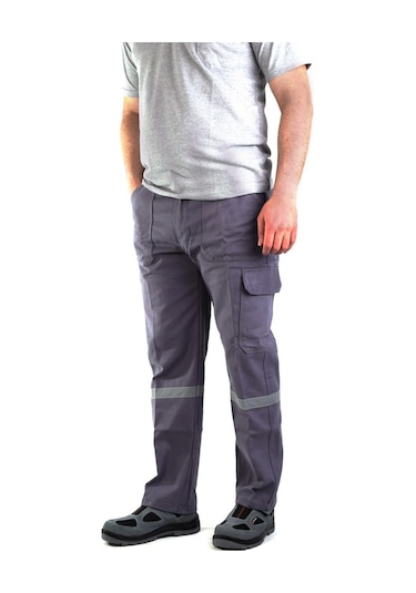 Eser - 7-7 Gabardin Kom.Cepli İş Pantolonu Reflektörlü-Kışlık-Gri
