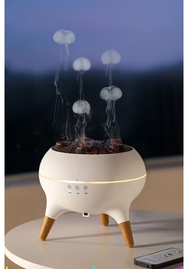 Dinamik Denizanası Hava Nemlendirici Ve Esansiyel Yağ Difüzörü - Çok Fonksiyonlu - 7 Renk Işık