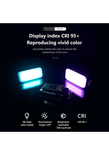 Mini Taşınabilir Fotoğrafçılık Lambası Kısılabilir Led Işık Siyah Siyah