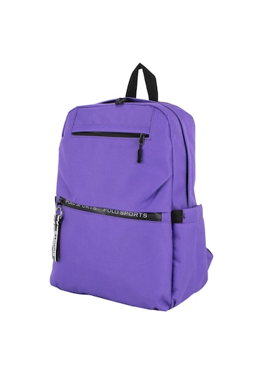 Mor Okul Sırt Çantası Ortaokul Lise Geniş İç Hacim Su Geçirmez Kumaş Yandan Cepli Mor