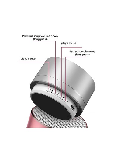 Dongjing A10 Kablosuz Bluetooth Hoparlör Küçük Çelik Tabanca