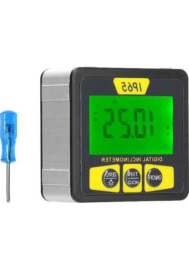 Novahub Taşınabilir Ip65 Su Geçirmez Dijital Eğim Ölçer - Metal Yüzeyli Açı Ölçer