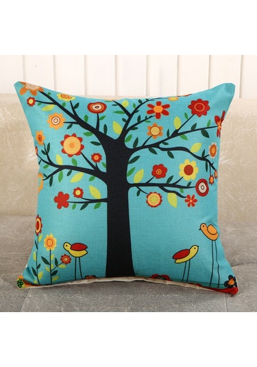 Yeni Sade Tarzda Baskılı Yastık Kılıfı No.103 Ekru