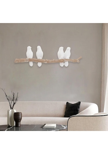 Suntek Duvara Monte Reçine Coat Robe Kanca Kuşlar Ağaç Dalı Diğer