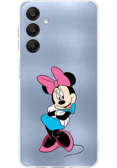 Samsung Galaxy A26 İle Uyumlu Minnie Mouse 4 Baskılı Kamera Korumalı Şeffaf Kılıf Şeffaf