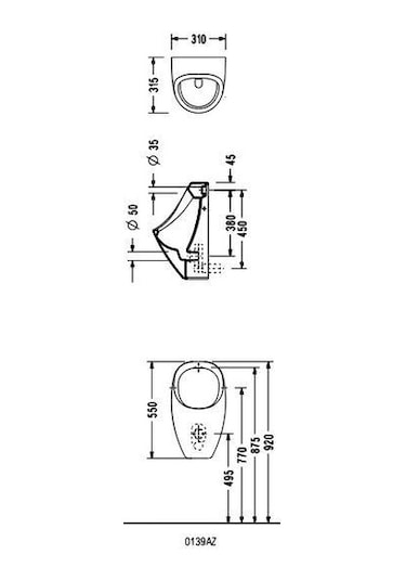 Serel Tek Parça Pisuvar 0139Azs110H