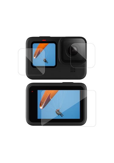 Xiyyadms Telesın 3'lü Cam Ekran Koruyucu - 9h Sertlikli - Gopro Hero 9 Black İçin - Dokunmatik Hassasiyetli - Kolay Kurulum