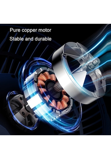 F611 Döndürülebilir Çok Açılı Hava Beslemeli Araba Sessiz Fanı 12v Çakmak