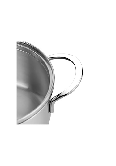 Nehir Silver 6 Parça Paslanmaz Çelik Mini Tencere Seti (12-14-16 cm)