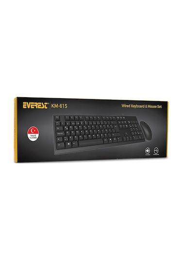 Everest KM-615 Usb Combo Q Standart Klavye Mouse Set