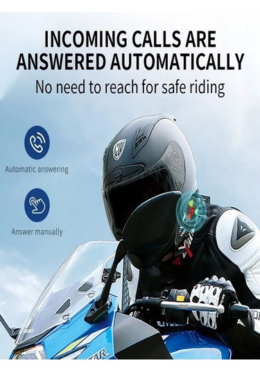 Y60 Ipx6 Su Geçirmez Rgb Bluetooth 5.3 Sesli Asistan İnterkom Kask Kulaklığı