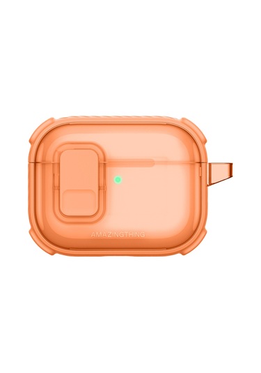 Airpods Pro 3 Uyumlu Amazingthing Kilit Tasarımlı Airbagli Titan Pro Serisi Kapak Turuncu Turuncu