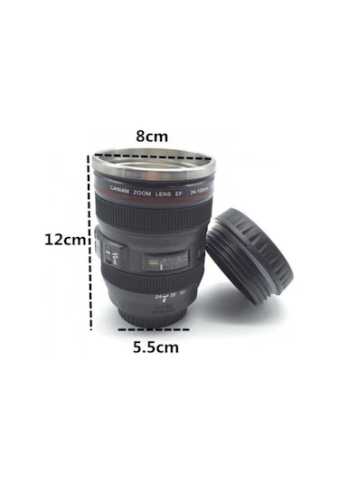 Objektif Görünümlü Lens Kupa Çelik Kahve Çay Termos Mug Bardak (469685602)