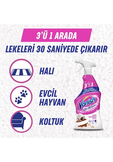 Vanish Oxi Action Çok Amaçlı Halı , Koltuk Ve Evcil Hayvan Leke Çıkarıcı Sprey 500 ML